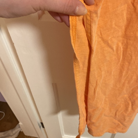 Bright and comfy Aerie maxi lounge orange v-neck tshirt dress 100% cotton NWOT - Picture 4 of 5